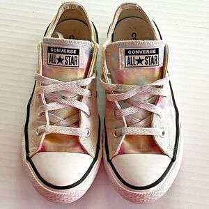 Converse All Star Low Top Sneakers Youth 2 Tie Dye Rainbow Pastel Chucks 365582F